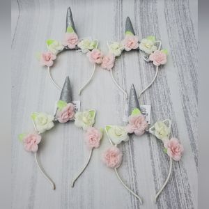 Headband Bundle Unicorn & Flowers 4 pc lot